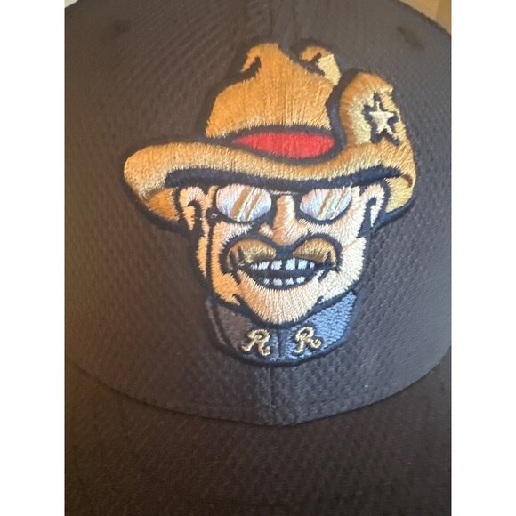 Frisco Roughriders Fitted Cap 7 3/8 Dark Blue Baseball Logo Embroidery - Picture 3 of 9